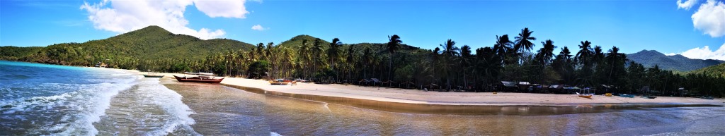 Panorama plaže Nactabon na Palawanu.